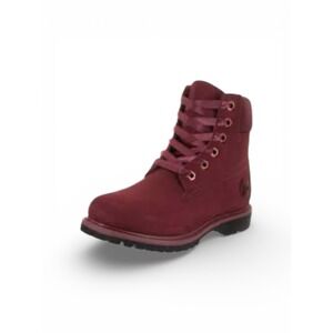 Timberland Waterproof Boots Burgundy Velvet Suede Women Size 8 Hiking Outdoors